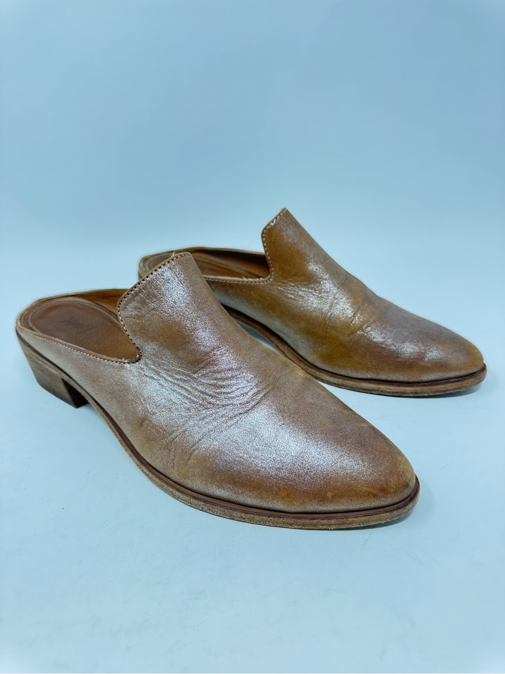Frye Ray Mule, Silver/Multi Leather Size 8 - Picture 3 of 9